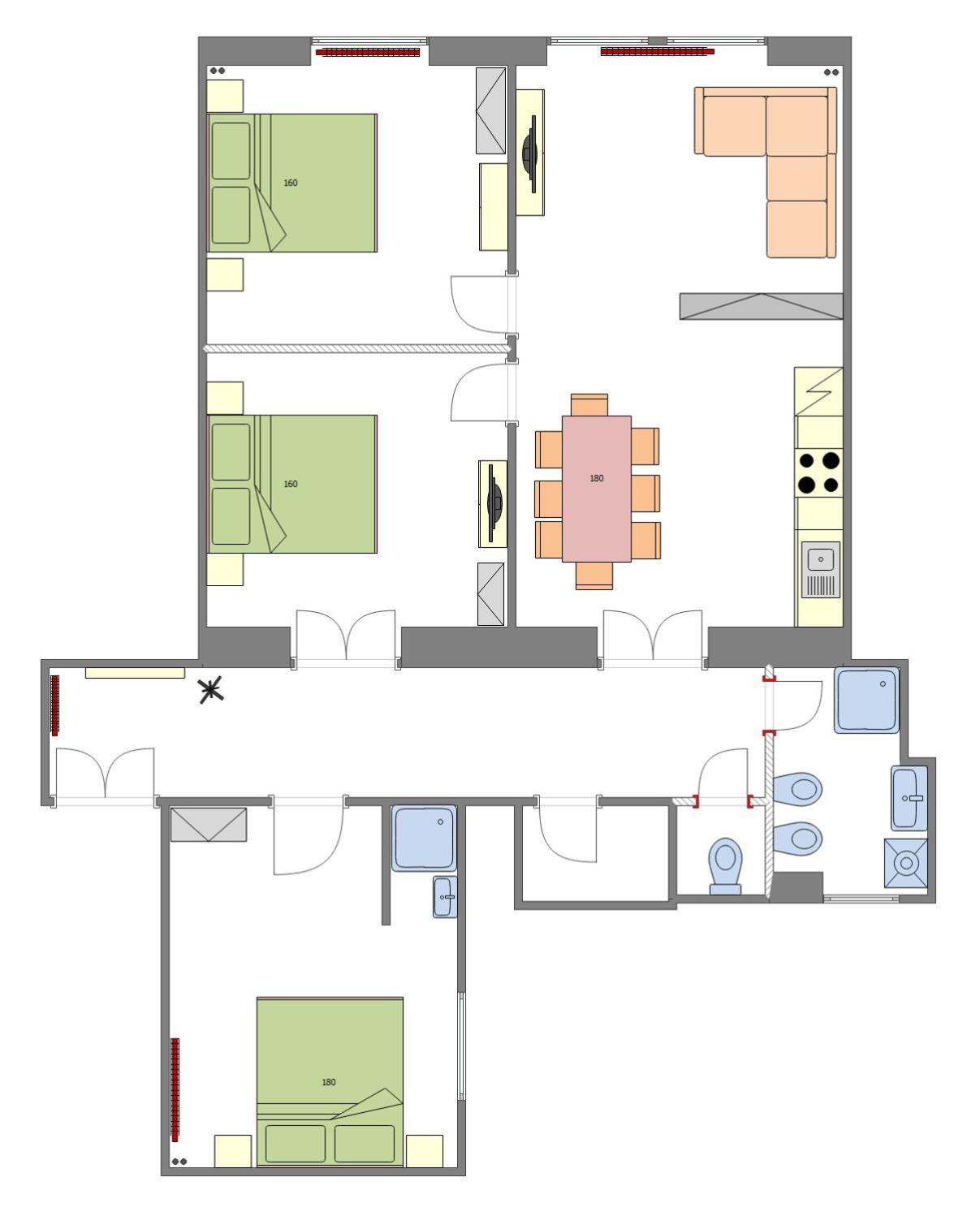 3bdr Main Square Spacious Designed Apartament Praga